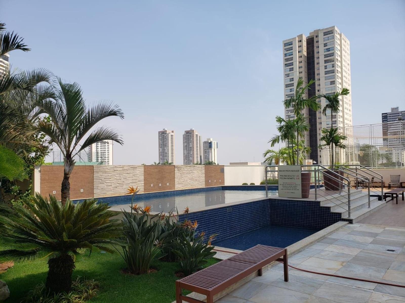 Moderno Flat Com Vista Para O Parque Vaca Brava Goiania Bagian luar foto